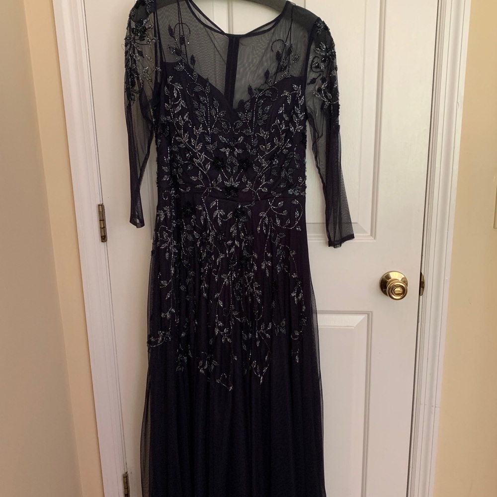 Theia Beaded Tulle Gown